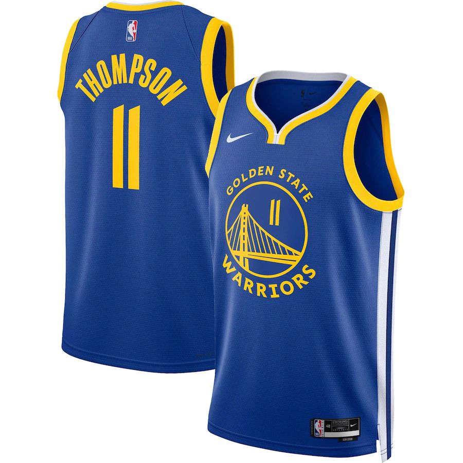 Men Golden State Warriors #11 Klay Thompson Nike Royal 2022-23 Swingman NBA Jersey->more jerseys->MLB Jersey